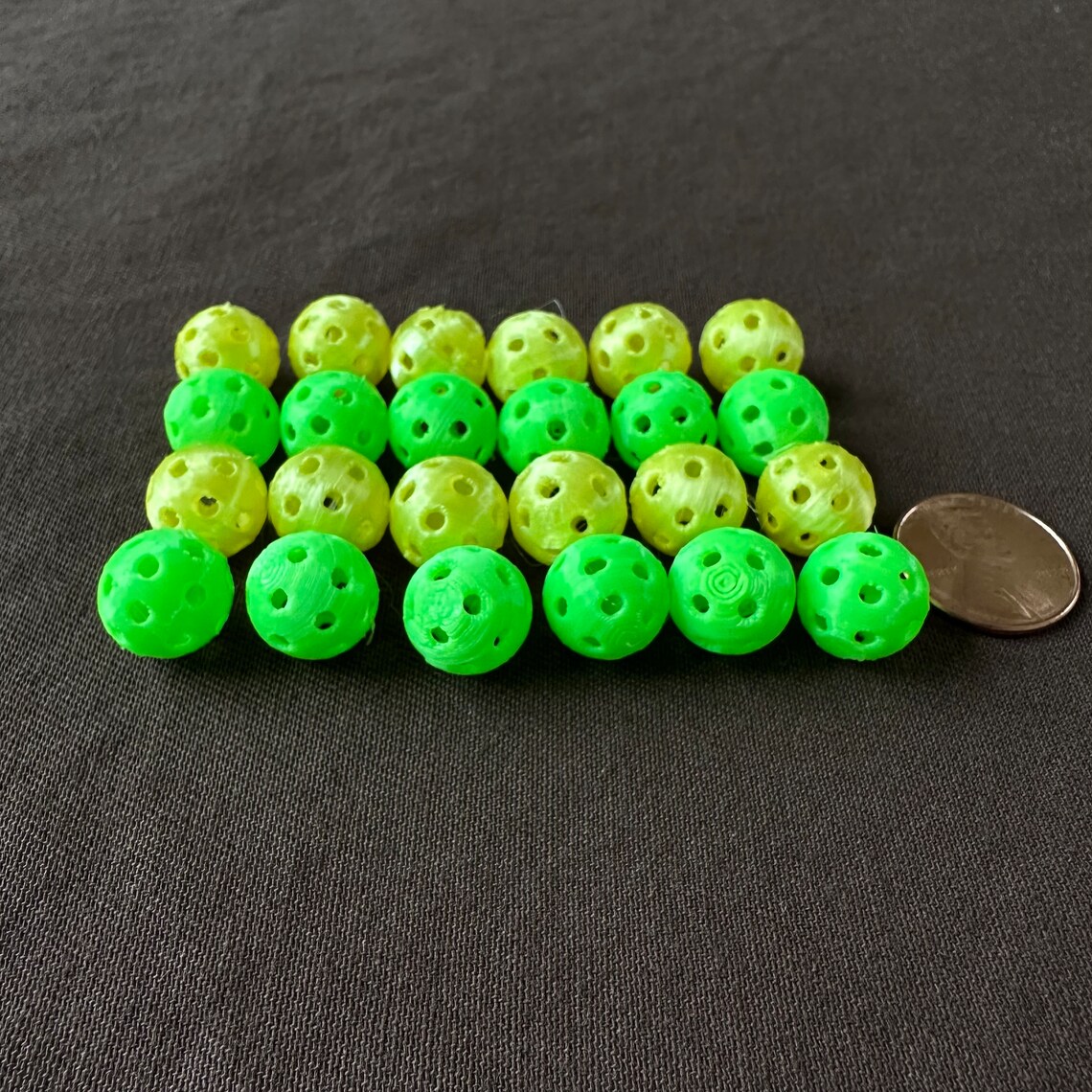 Mini Pickleball Beads 24 Craft Pickleball Charms , Bag Tags , Earrings