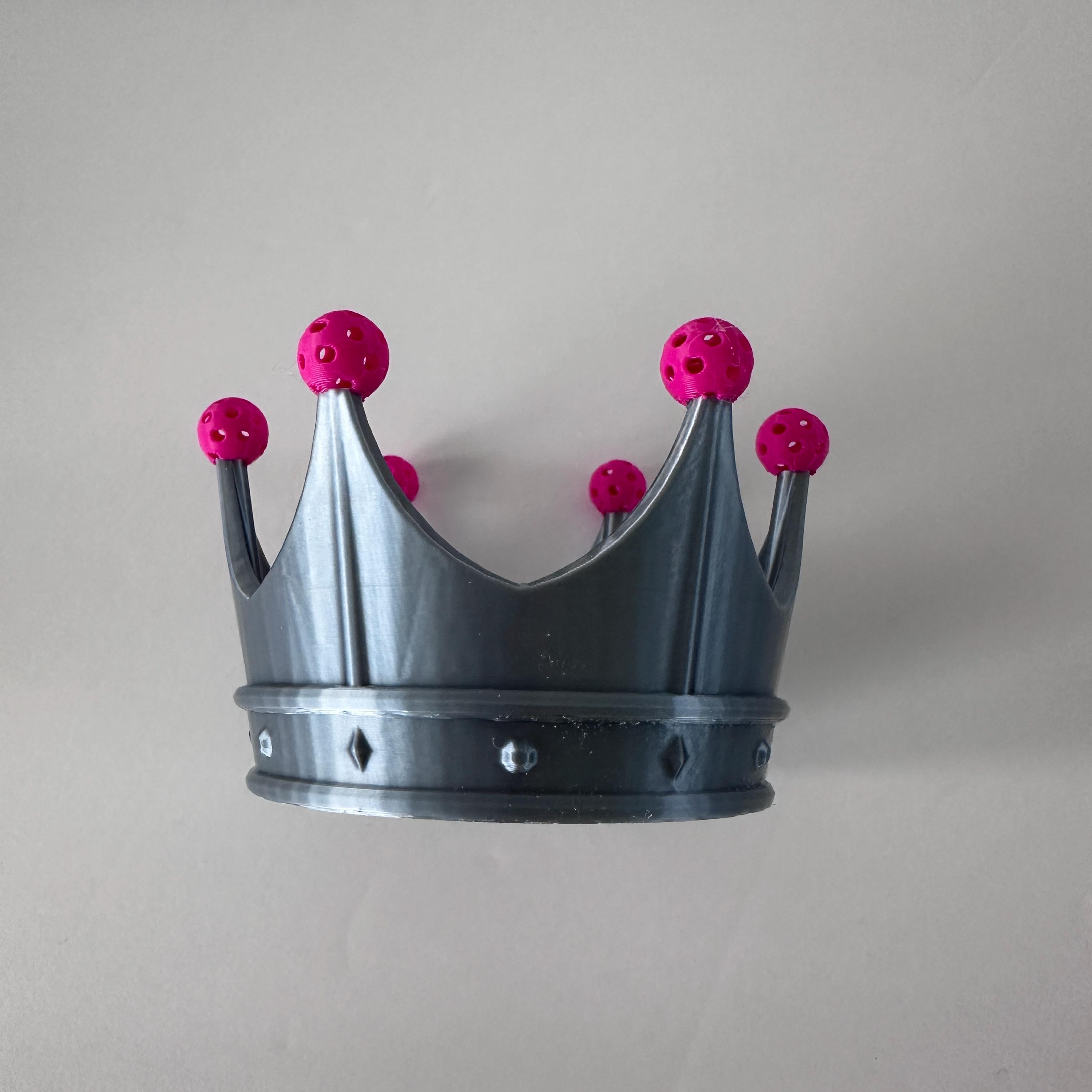 Mini Pickleball Crown Trophies: King & Queen Tournament Awards - Thumbnail 4