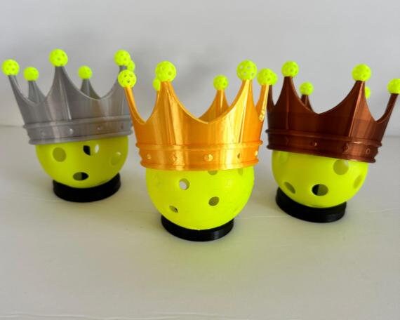Mini Pickleball Tournament Crowns: Gold, Silver & Bronze Champion Trophies - Thumbnail 3