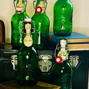 Vintage Grolsch Niederländische Brauerei Bierflaschen - 8er Set