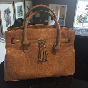 Vintage Large Faux-croco Ladylike Style