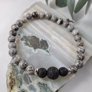 All The Feels Diffuser Bracelet Grey Picture Jasper & Lava image 1