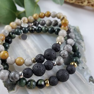 All The Feels Diffuser Bracelet Grey Picture Jasper & Lava image 3