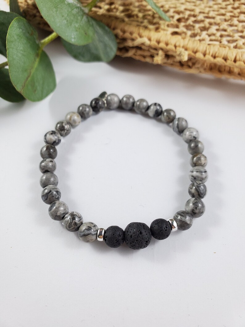 All The Feels Diffuser Bracelet Grey Picture Jasper & Lava image 2