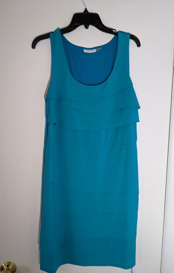 Teal Dress, Size 10, Calvin Klein