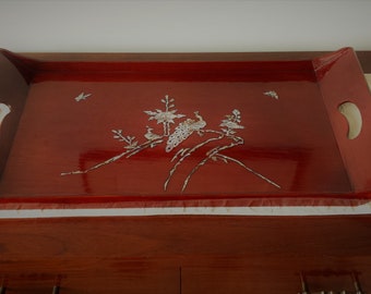 Nueva bandeja lacada con incrustaciones de abulón, Corea