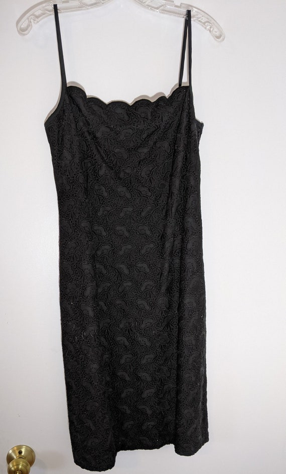 New 100% Cotton/Linen Black Lace Dress, Size 10, A