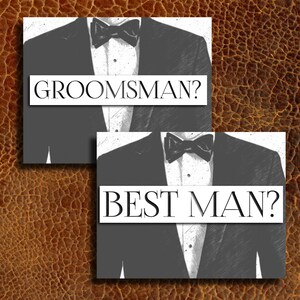 Cartão Você será meu padrinho com Tux Download instantâneo | você será meu Groomsman Cartão Comemorativo | Cartão nupcial do partido | Cartão de festa de casamento de smoking