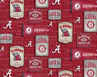 Licensed Novelty Cotton Fabric QTR Fabric The Yellowhammer State Alabama Joann Limited Edition State Pride Collection