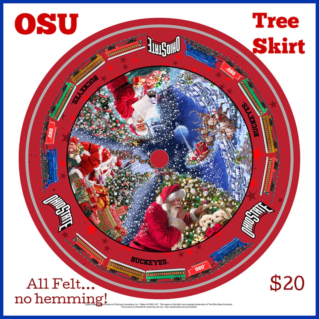 Ohio State Christmas Tree Skirt Etsy