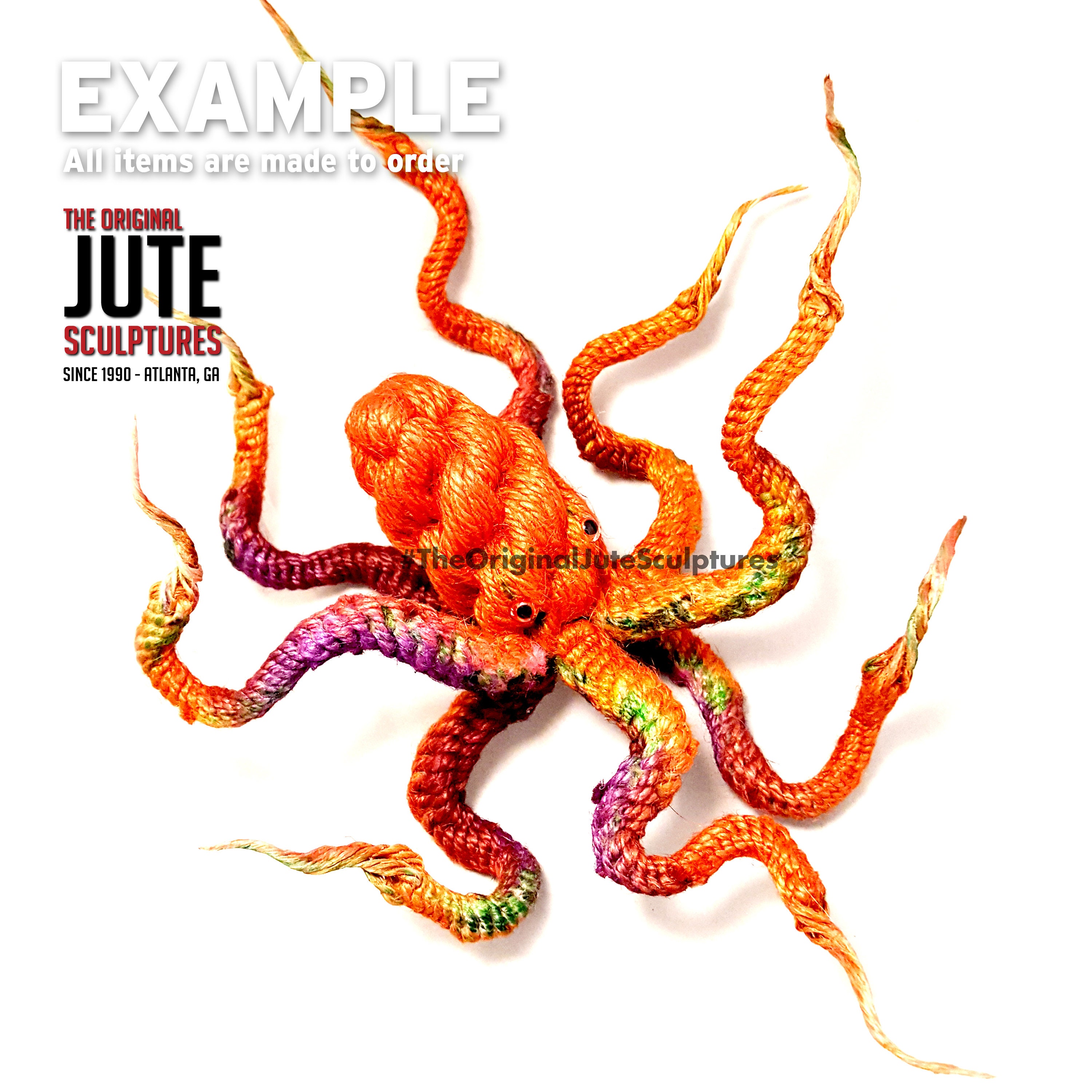 Jute Octopus Medium Color Blended Symbol of Creativity