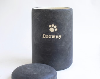 Large Dog Urn - 70 lbs - large dog urn, ceramic dog urn, urn for large dog, paw print urn