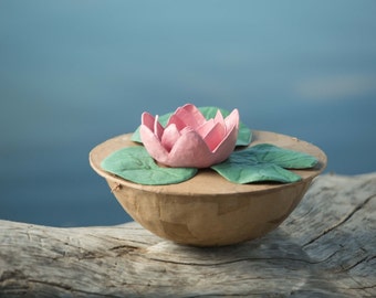 Biodegradable Lotus Urn - INTERNATIONAL - ocean burial, cremation, funeral, ashes, lotus flower