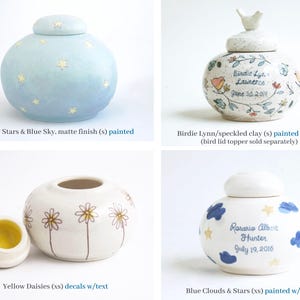 Custom Baby Urn - round - urn for infant, urn for baby, baby urn, custom baby urn, ceramic urn for baby
