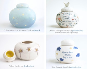 Custom Baby Urn - round - urn for infant