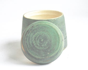 Mossy Green Baby Urn - 8 oz - baby urn, small pet urn, urn for baby, small green urn, green cremation urn