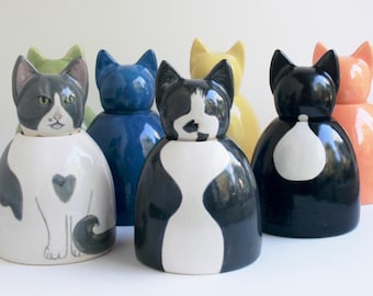 Custom Cat Urn - 25 lbs - cat cremation, pet urn, large cat urn, urn for cat, painted urn, small pet urn