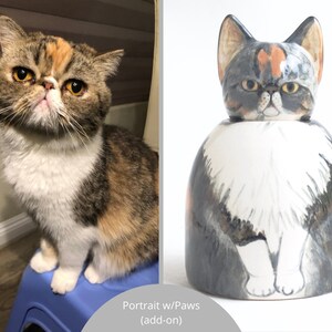 Custom Cat Urn - 25 lbs - cat cremation, pet urn, large cat urn, urn for cat, painted urn, small pet urn bild 6
