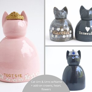 Custom Cat Urn - 25 lbs - cat cremation, pet urn, large cat urn, urn for cat, painted urn, small pet urn bild 9