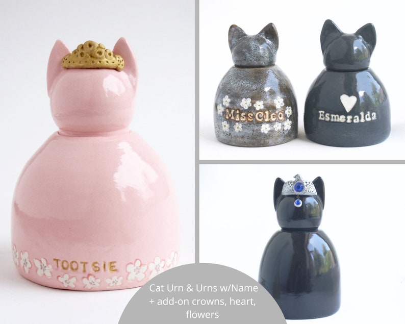 Custom Cat Urn - 25 lbs - cat cremation, pet urn, large cat urn, urn for cat, painted urn, small pet urn bild 9