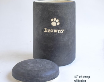 Large Dog Urn - 70 lbs - large dog urn, ceramic dog urn, urn for large dog, paw print urn