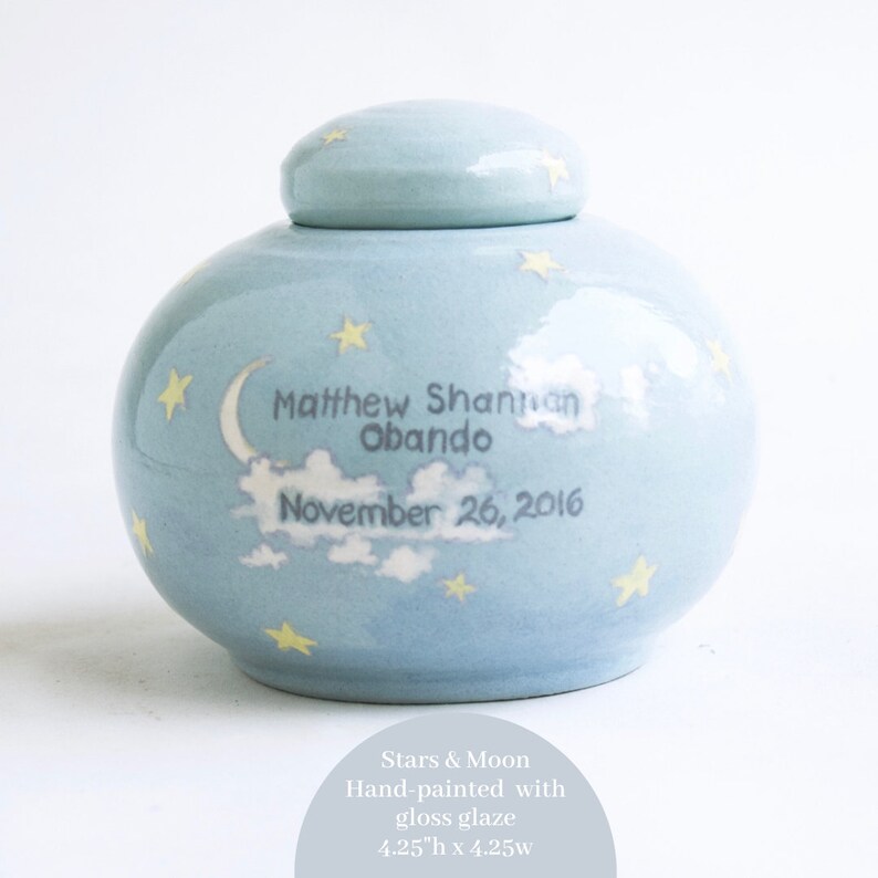 Custom Baby Urn round urn for infant urn for baby baby Etsy