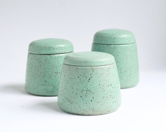 Speckled Seafoam Infant Urns - 4-8 oz - baby urn, small pet urn, urn for baby, small green urn, jade cremation urn