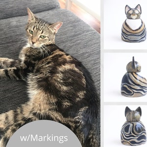 Custom Cat Urn - 25 lbs - cat cremation, pet urn, large cat urn, urn for cat, painted urn, small pet urn bild 3