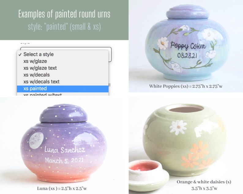 Custom Baby Urn round urn for infant, urn for baby, baby urn, custom baby urn, ceramic urn for baby image 4