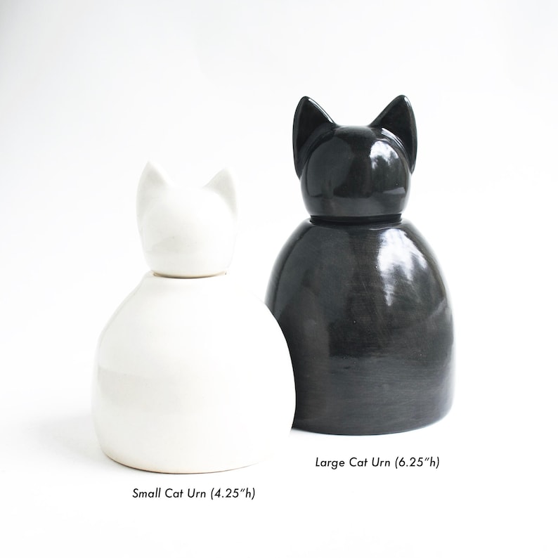 Custom Cat Urn - 25 lbs - cat cremation, pet urn, large cat urn, urn for cat, painted urn, small pet urn bild 10