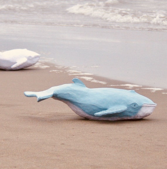 Companion Whale Urn - double adult size - ocean burial, cremation, sea scattering, urn for ocean
