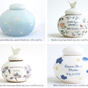 Custom Baby Urn round urn for infant, urn for baby, baby urn, custom baby urn, ceramic urn for baby image 1