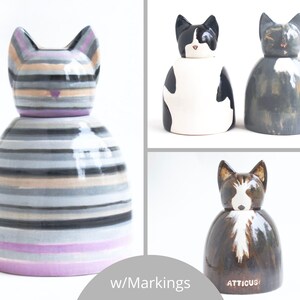 Custom Cat Urn - 25 lbs - cat cremation, pet urn, large cat urn, urn for cat, painted urn, small pet urn bild 4