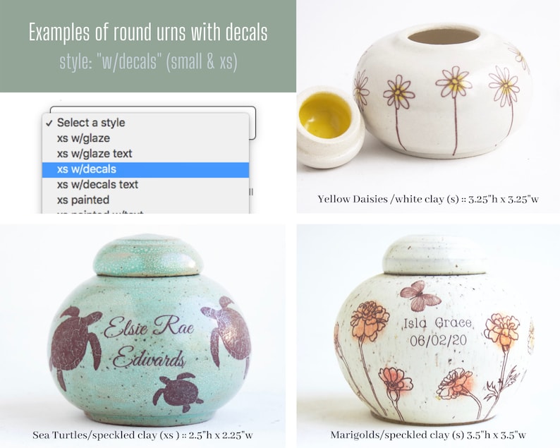 Custom Baby Urn round urn for infant, urn for baby, baby urn, custom baby urn, ceramic urn for baby image 2