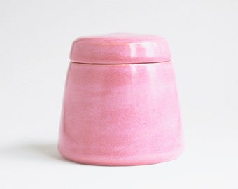 Sunset Pink Urn - 8 oz - baby urn, small pet urn, keepsake urn, small pink urn, dark pink cremation urn