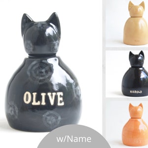 Custom Cat Urn - 25 lbs - cat cremation, pet urn, large cat urn, urn for cat, painted urn, small pet urn bild 8