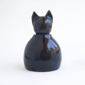 Gloss BlackCat Urn - black cat, cat urn, kitty urn, handmade cat urn