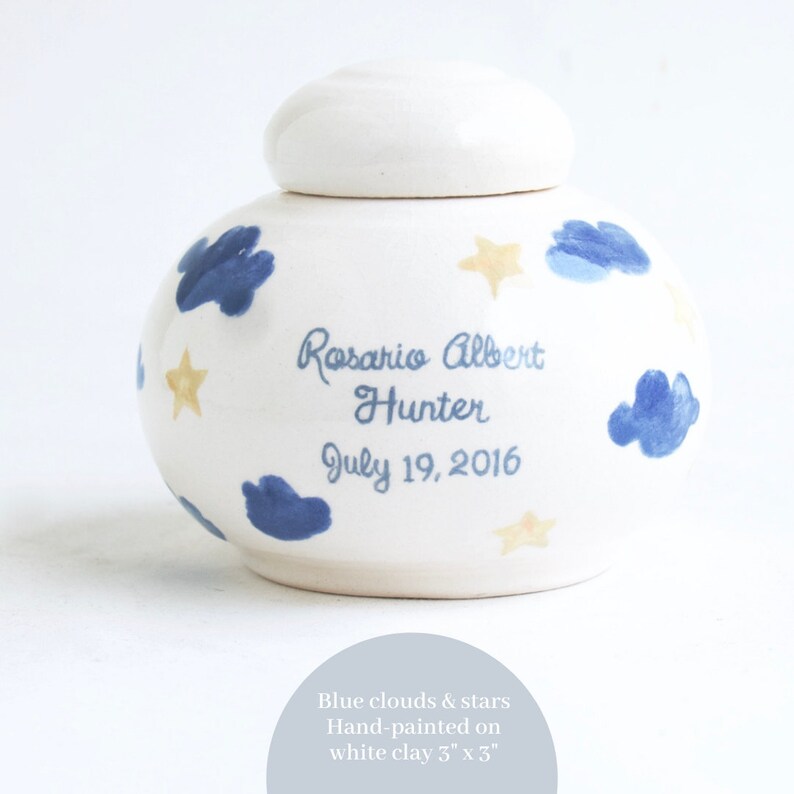 Custom Baby Urn round urn for infant urn for baby baby Etsy