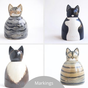 Custom Cat Urn - 25 lbs - cat cremation, pet urn, large cat urn, urn for cat, painted urn, small pet urn bild 2
