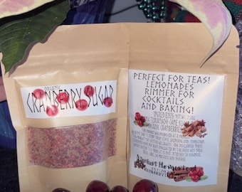 Organic Cranberry Sugar – 2.5 oz | Organic Turbinado + Fresh Cranberries