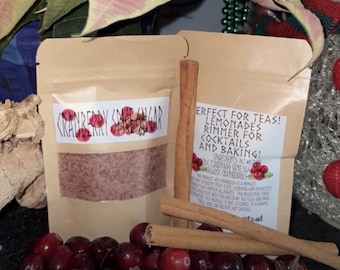 Organic Cranberry Spice Sugar – 2.5 oz | Organic Turbinado + Spiced Cranberries
