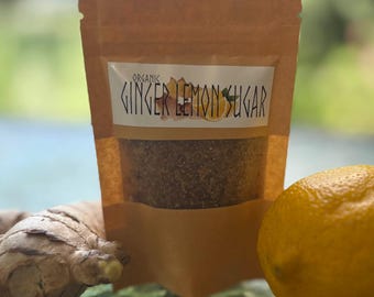 Organic Ginger & Lemon Infused Sugar