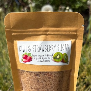 Kiwi & Strawberry Infused Sugar