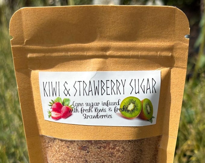 Kiwi & Strawberry Infused Sugar