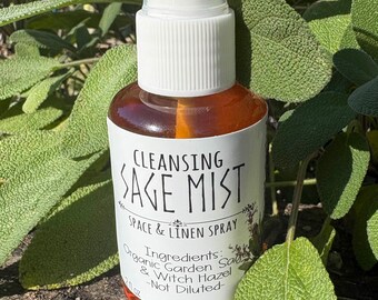 Cleansing Sage Mist | 2 fl oz Clear Spray | Small-Batch