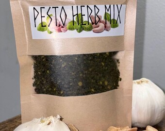Pesto Herb Mix – 2 oz | Organic Basil • Organic Dried Garlic • Ground Cashews **Vegan**