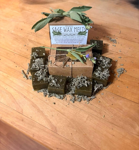 Garden Sage Wax Melts  * Homegrown Organic Sage