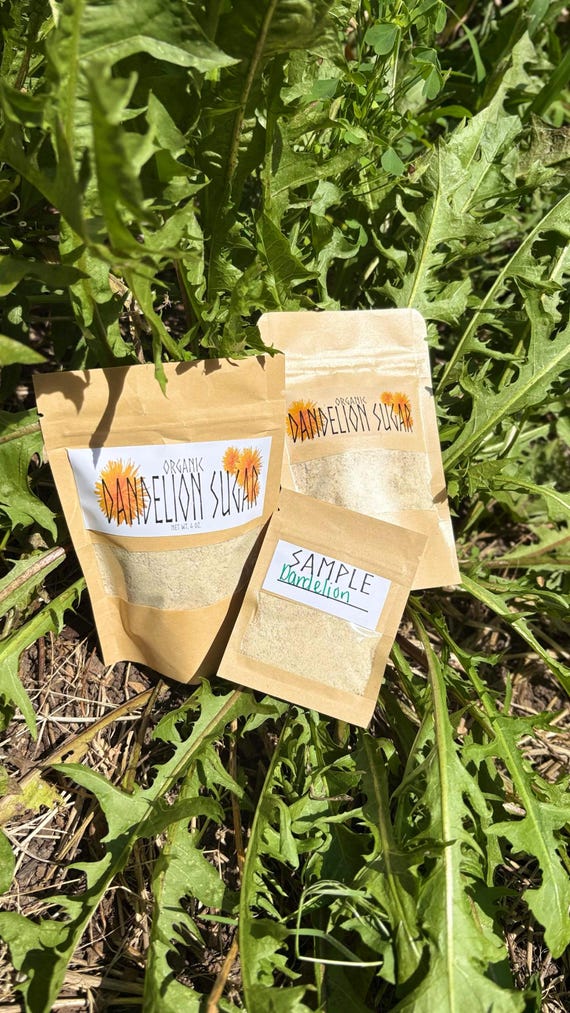 Organic Dandelion Blossom Infused Sugar