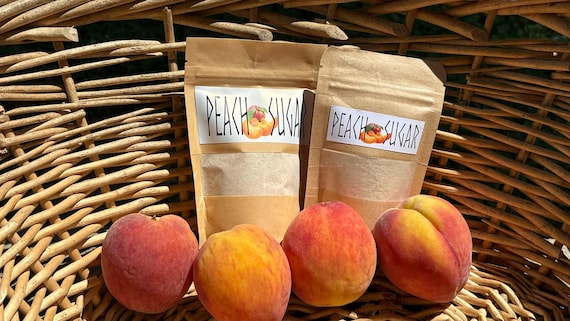 NEW FLAVOR! Handcrafted Peach Infused Sugar | Made with Fresh South Carolina Peaches