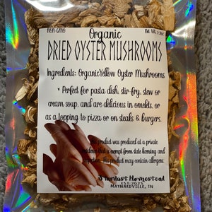 Organic Dried Oyster Mushrooms